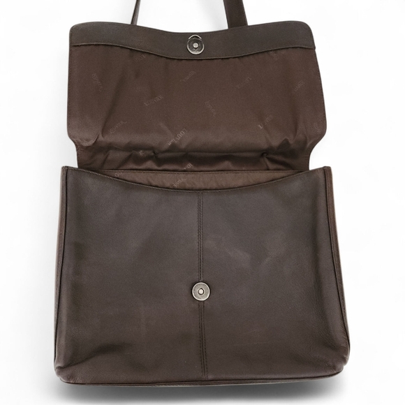 LOUVIER Paris leather Shoulder Bag brown - Picture 3 of 15